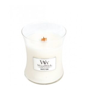 Aromat Świec - Woodwick Średnia Świeca Zapachowa White Teak