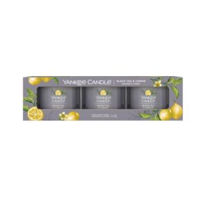 Aromat Świec - Yankee Candle Mini Świeca Zapachowa - 3 Pack Black Tea & Lemon