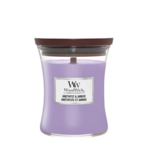 Aromat Świec - Woodwick Średnia Świeca Zapachowa Amethyst & Amber