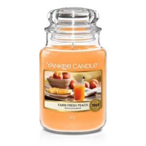 Aromat Świec - Yankee Candle Duża Świeca Zapachowa Farm Fresh Peach
