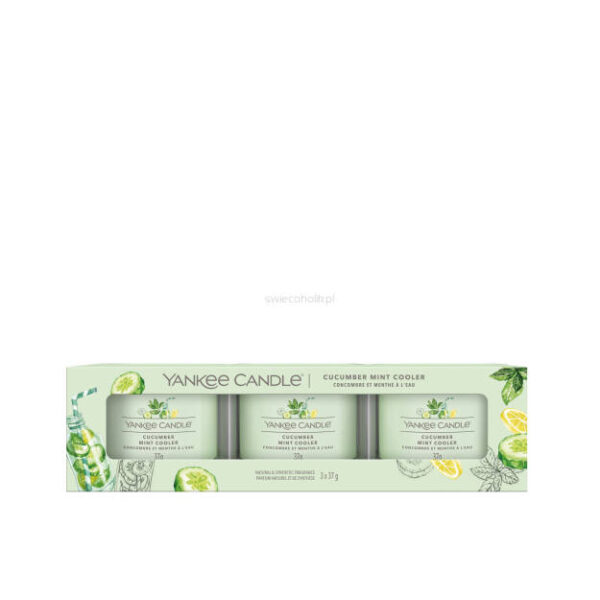 Yankee Candle Mini Świeca Zapachowa - 3 Pack Cucumber Mint Cooler