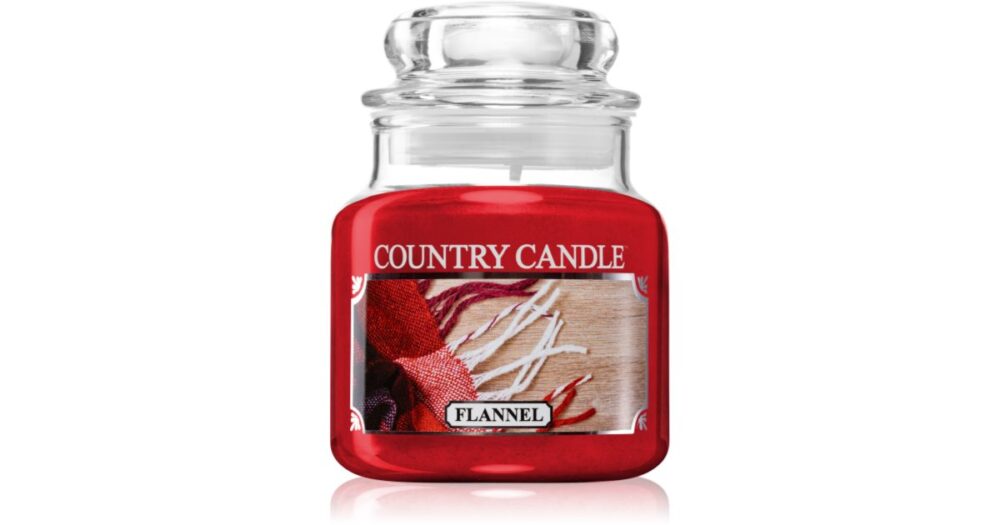 Country Candle Średnia Świeca Zapachowa Flannel